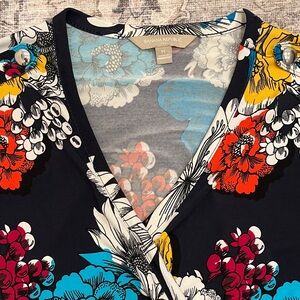 Banana Republic Vibrant Floral Long Sleeve wrap Dress